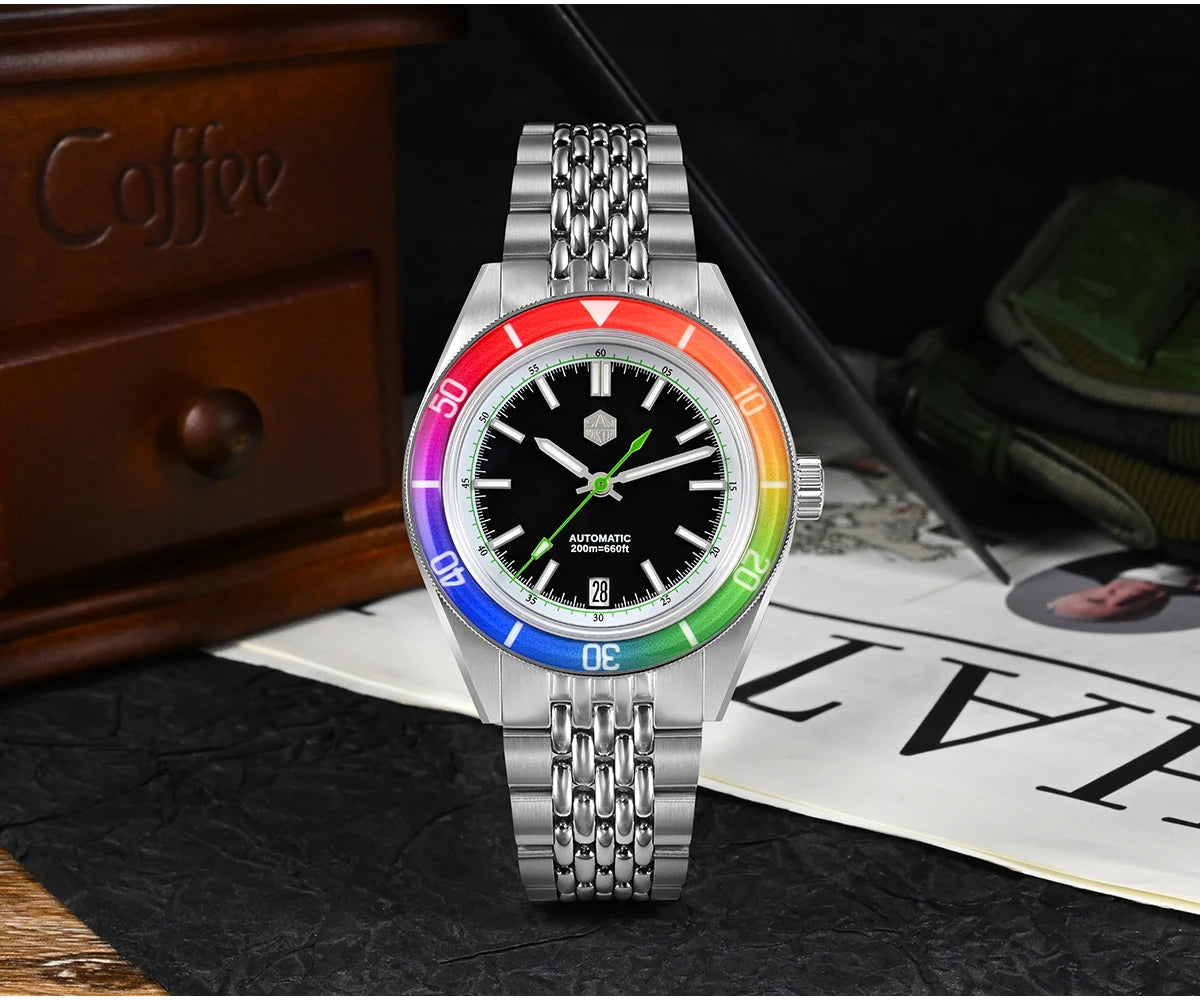 San Martin SN0116B-0/1/2 39.5mm Sapphire Crystal Seiko NH35